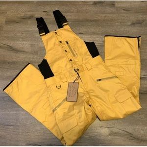 Saga Outerwear Rogue Bib Snow Pants - Curry - Women’s Size Medium Detachable TOP